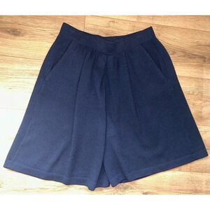 St. John Collection‎ Navy Knit Pleated Culotte Shorts Size 8 NWOT